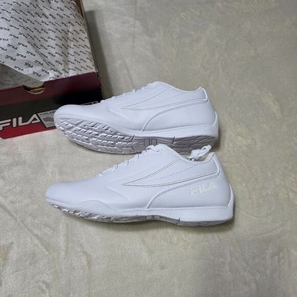 Fila Forlani Outline Flag Men's 7.5 White Motorsport Inspired Sneakers White NIB - Picture 8 of 11